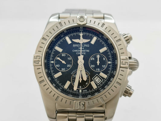 BREITLING BREITLING SS AT Chronomat 44 AB011511 Black Dial Chronograph Date Men's Watch
