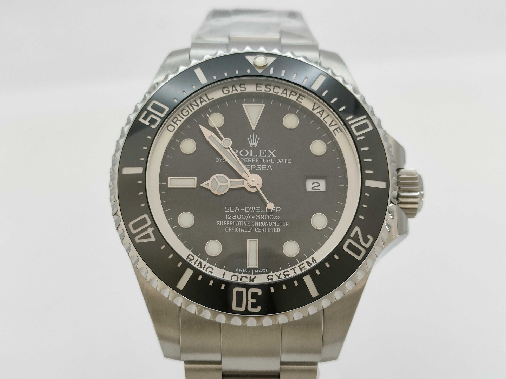 ROLEX ROLEX SS AT Sea Dweller Deepsea 116660 Black Dial Roulette Engraving Men's Watch