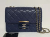 CHANEL Matelasse Navy Shoulder Bag