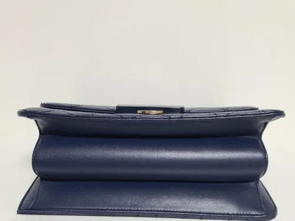 CHANEL Matelasse Navy Shoulder Bag