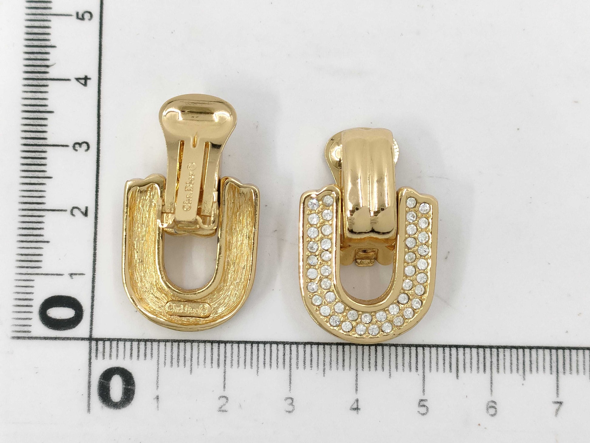(10461_0345) Dior Rhinestone Earrings Earrings