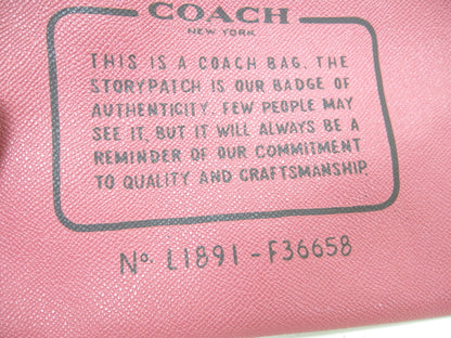 (10463_0072) COACH COACH 5-Point Mountain Signature PVC Canvas Leather Shoulder Hand Tote Bag Tote Bag