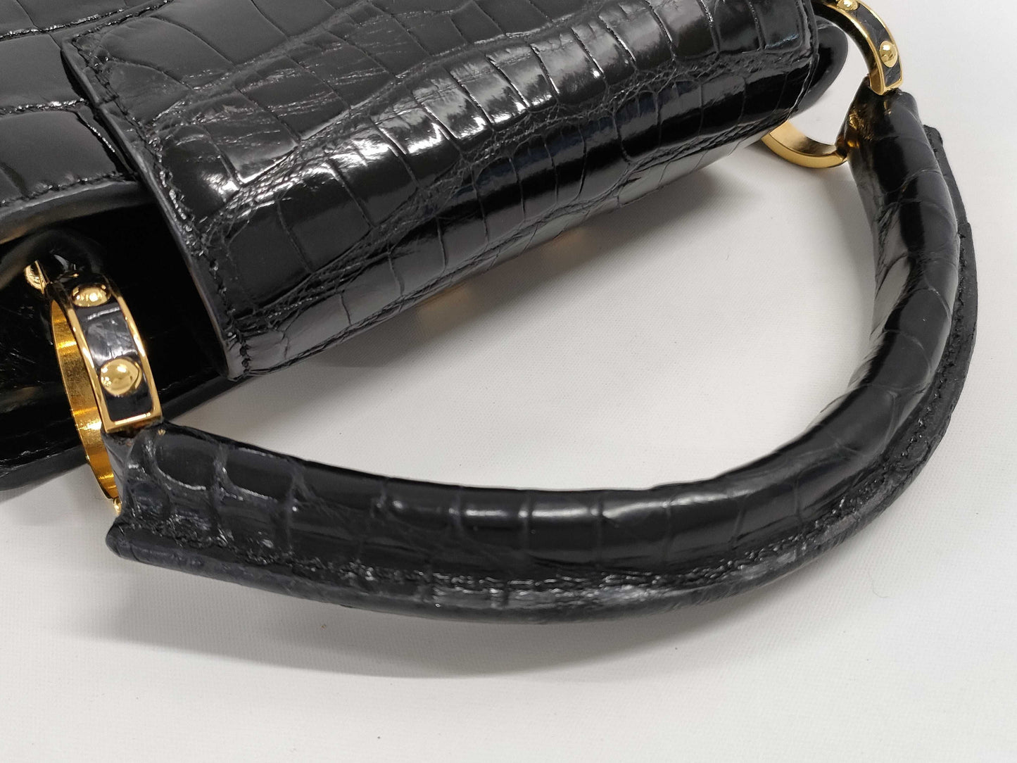 LOUIS VUITTON LOUIS VUITTON Capucines BB Black Crocodile Handbag