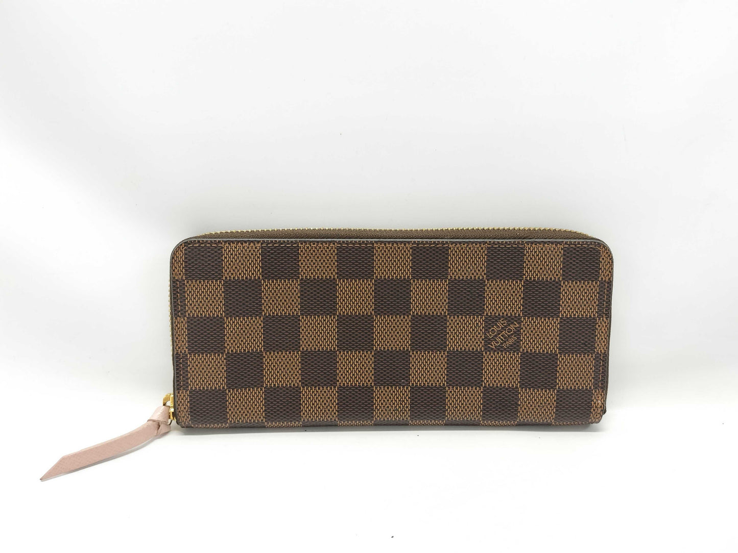 LOUIS VUITTON N41626 Damier Portefeuille Clemence Long Wallet Rose Ballerine Wallet