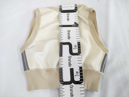 (10462_0009) LOUIS VUITTON 23 Year Old Zip-Up Sleeveless Cropped Top Beige Size XS Top