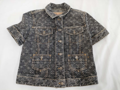 (10462_0016) LOUIS VUITTON Louis Vuitton Denim Monogram Jacket Size 38 Jacket