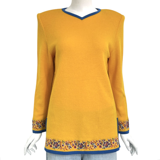 Yves Saint Laurent YVES SAINT LAURENT Sweater Knit Floral Print Top