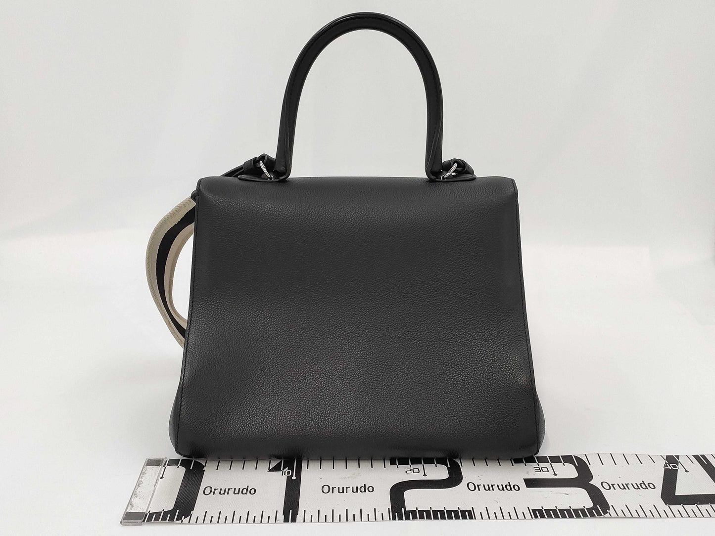 Brillant Black Canvas Strap Handbag