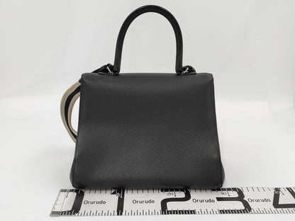 Brillant Black Canvas Strap Handbag