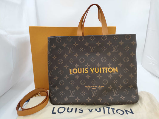 LOUIS VUITTON Louis Vuitton Shopper Tote MM M13928 2-Way Handbag/Shoulder Bag Monogram Leather