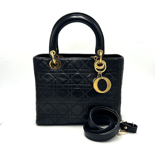 (10460_0343) Dior Canage Leather 2-Way Bag