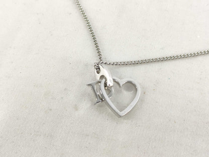 (10461_0358) Dior Dior Necklace Heart CD Logo Necklace