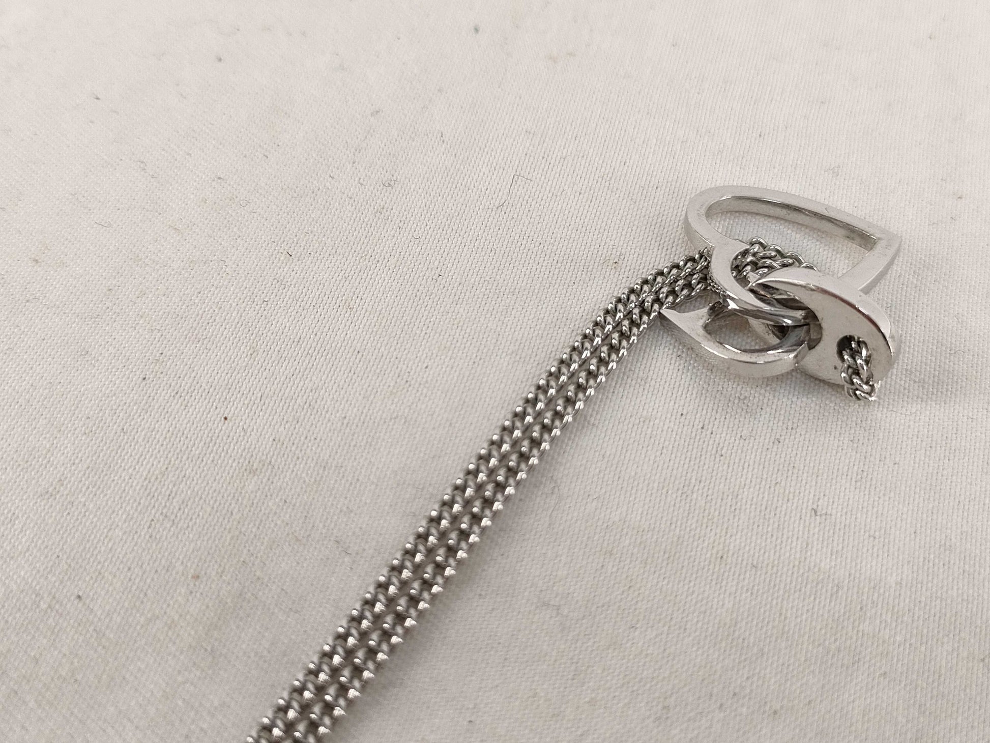 (10461_0358) Dior Dior Necklace Heart CD Logo Necklace