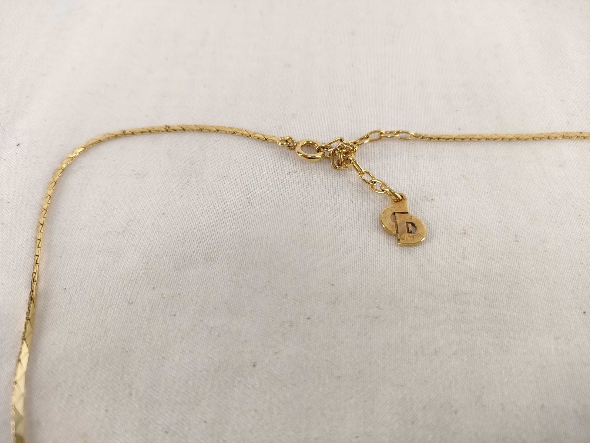 (10461_0356) Dior Dior Necklace Rhinestone Logo Stone Removal Necklace