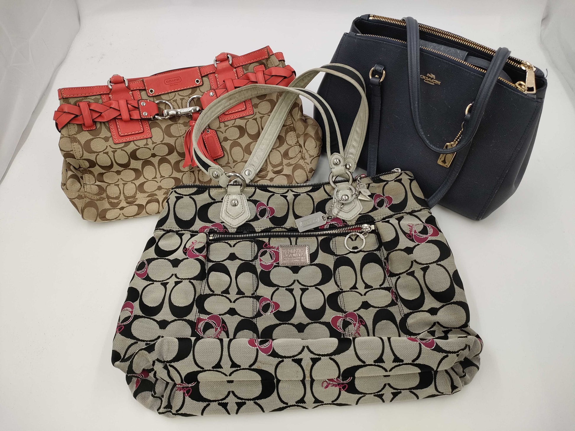 (10463_0073) COACH Coach Bag 3-Piece Set Bag