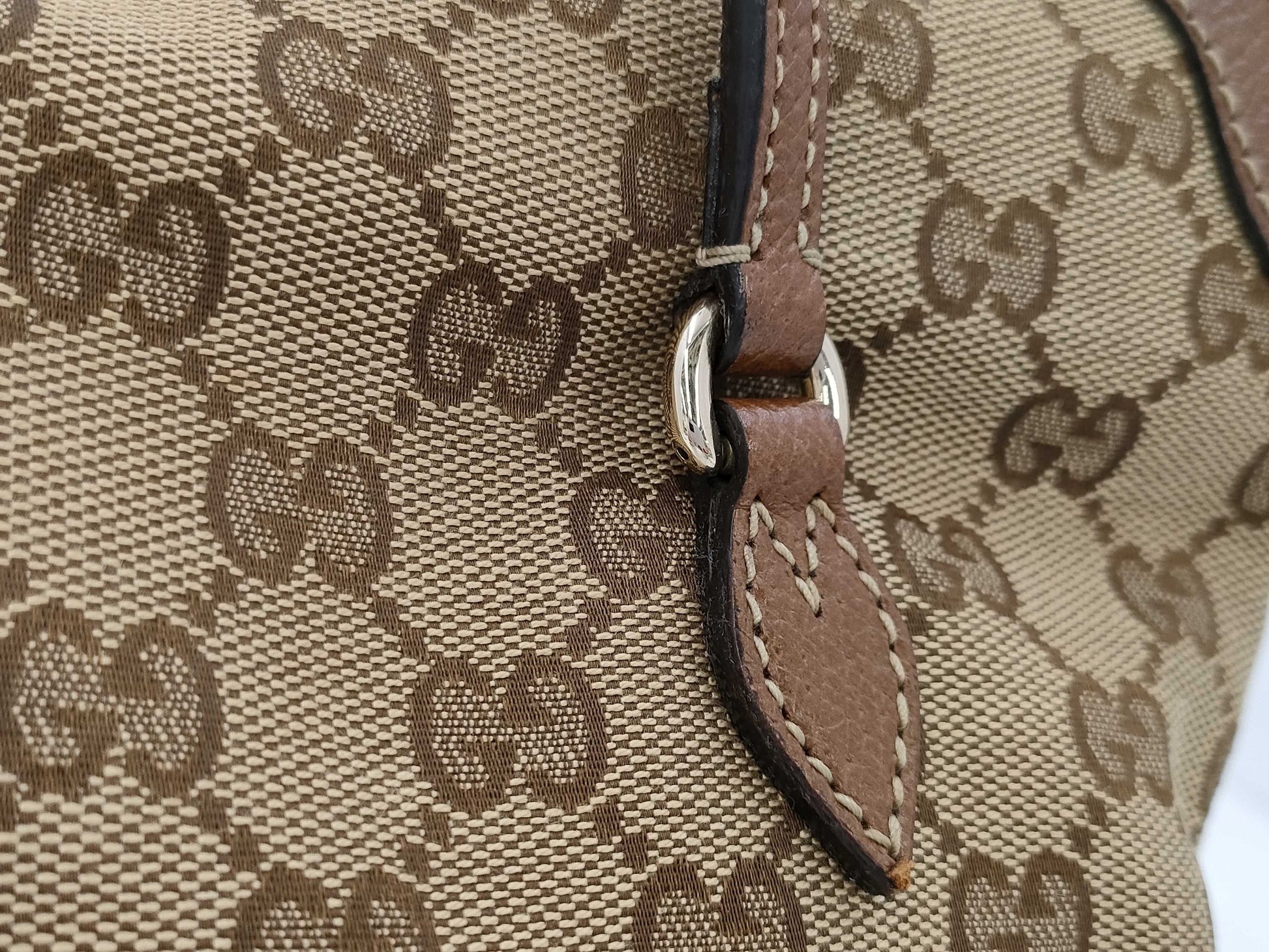 GUCCI GG Canvas Shoulder Bag 353120 002123 Beige Handbag