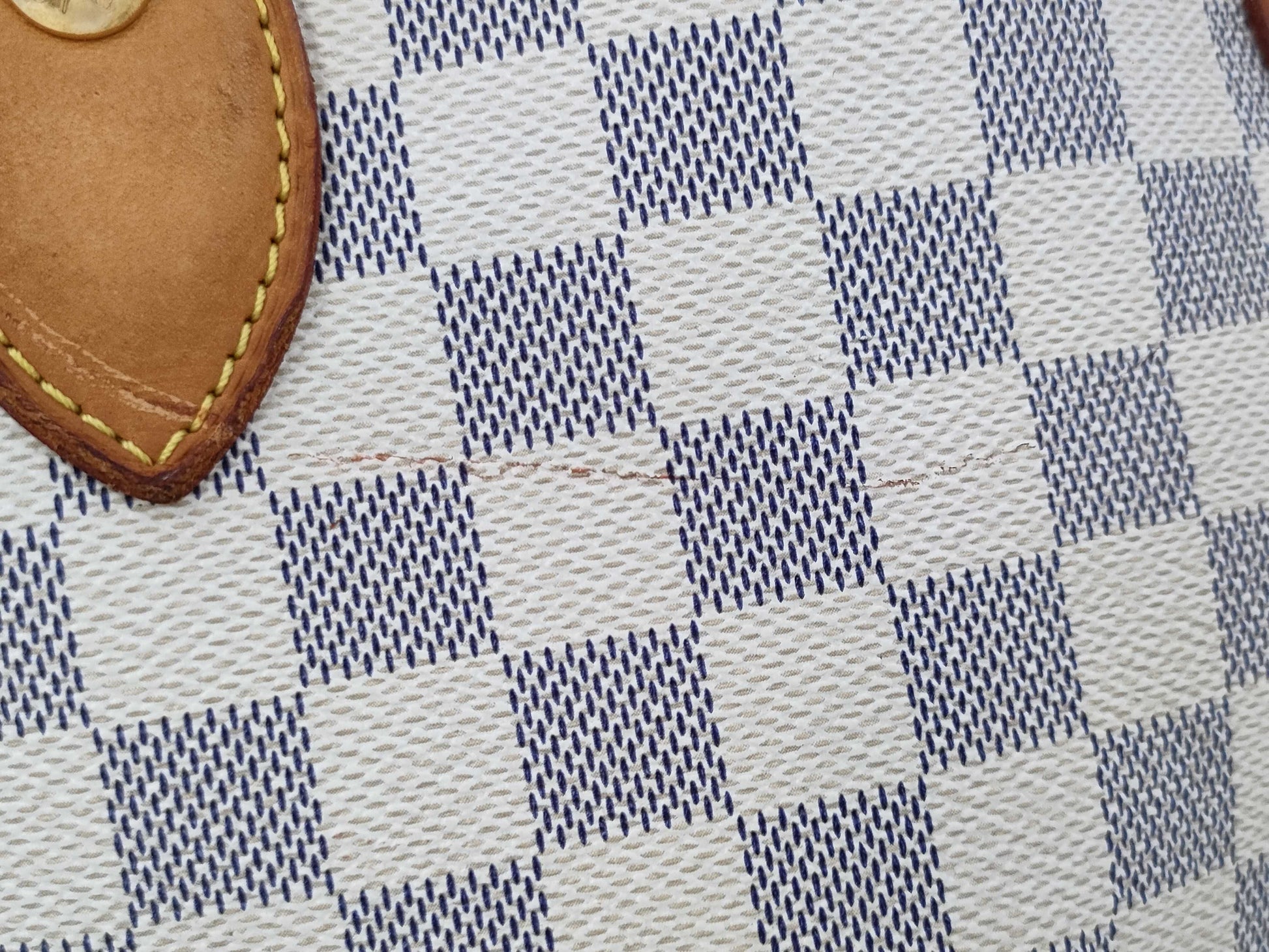 LOUIS VUITTON Damier Azur Hampstead Tote Bag