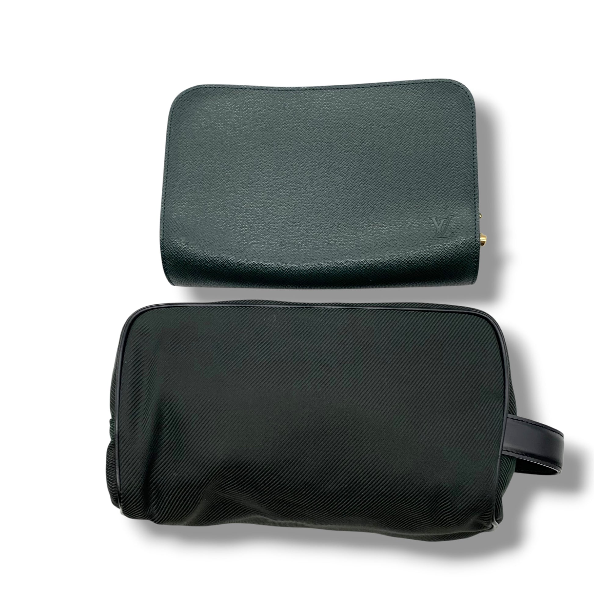 (10463_0006) LOUIS VUITTON 2 Pieces Taiga Clutch Bag Second Bag Business Bag Clutch Bag