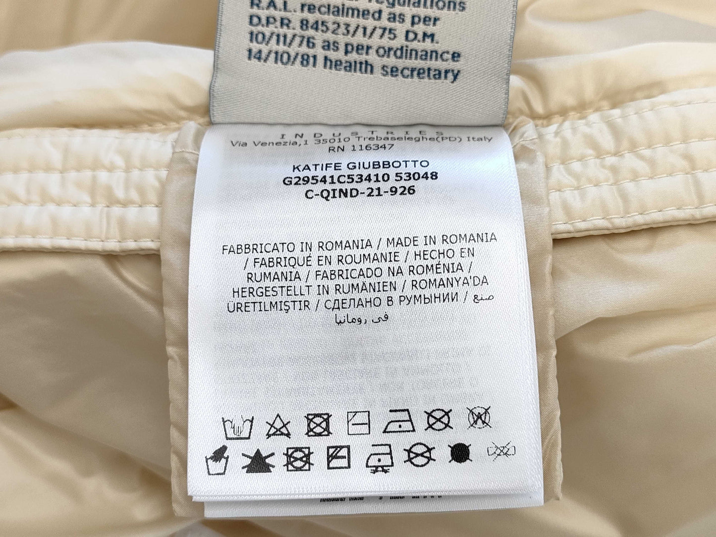 (10462_0238) MONCLER Moncler Down White Size 12 Coat