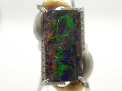 Opal D0.38ct PT900/K18 21.7g Ring 