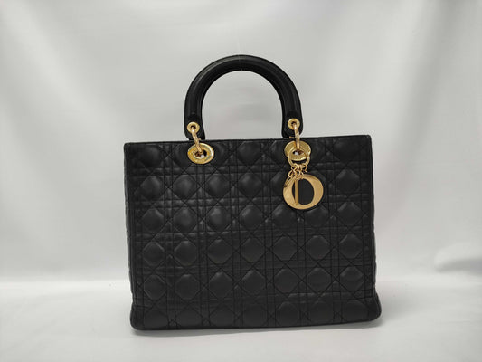 Dior Cannage Leather Black Bag