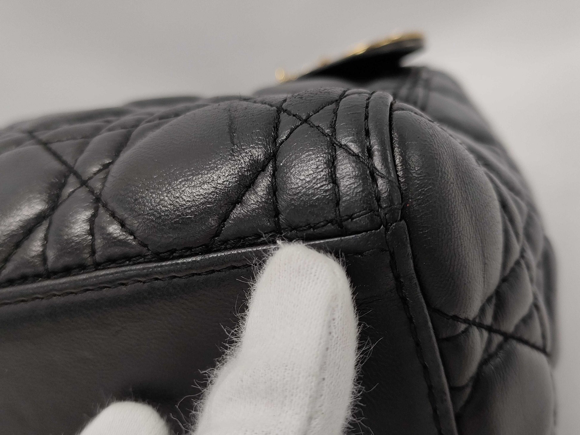 Dior Cannage Leather 2-Way Black Bag