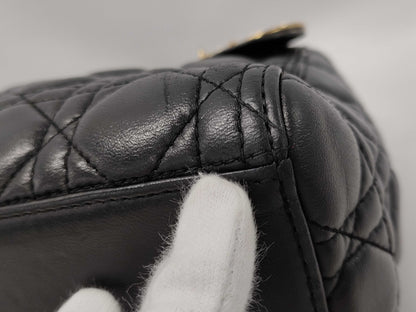 Dior Cannage Leather 2-Way Black Bag