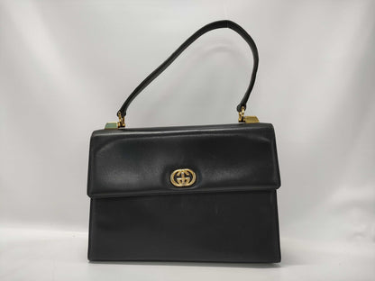 GUCCI Gucci Leather Hand Bag in Navy