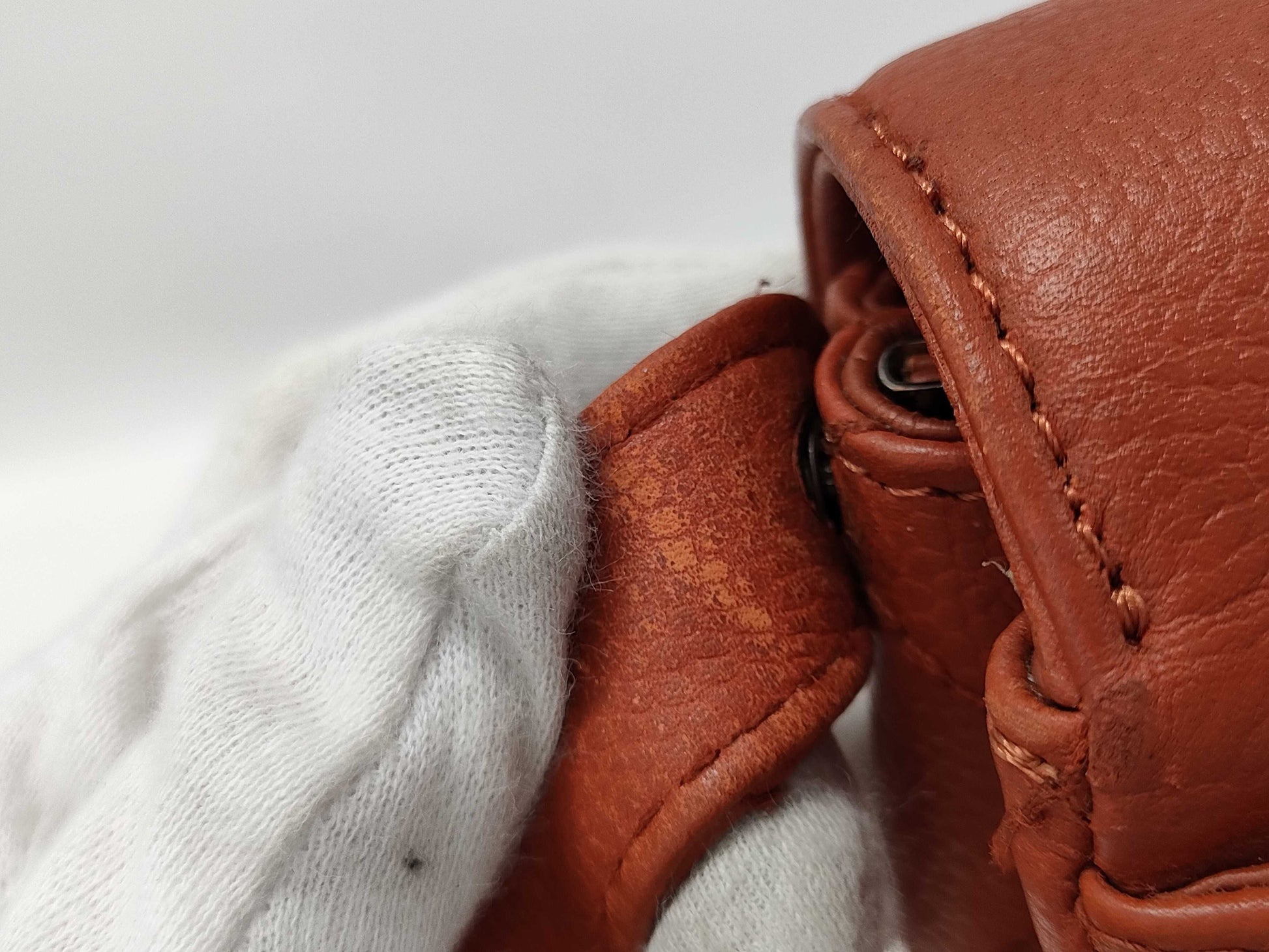 CHANEL Caviar Skin Shoulder Bag Orange