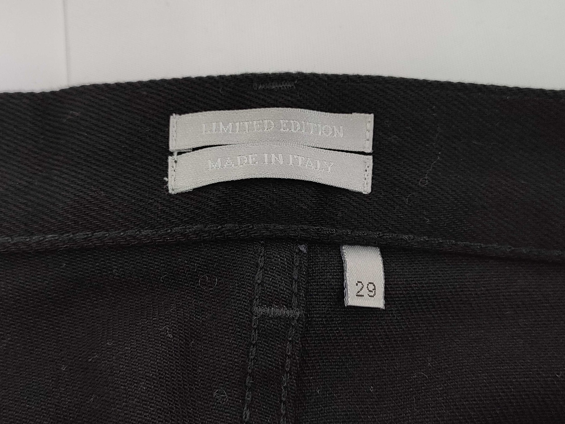 (10462_0338) Dior DIOR LIMITED EDITION Cherry Blossom Embroidered Stretch Black Denim 29 Pants