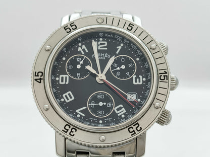 HERMES Clipper Diver CL2.910 2479488 Quartz Black Dial Unoperated Men's Watch