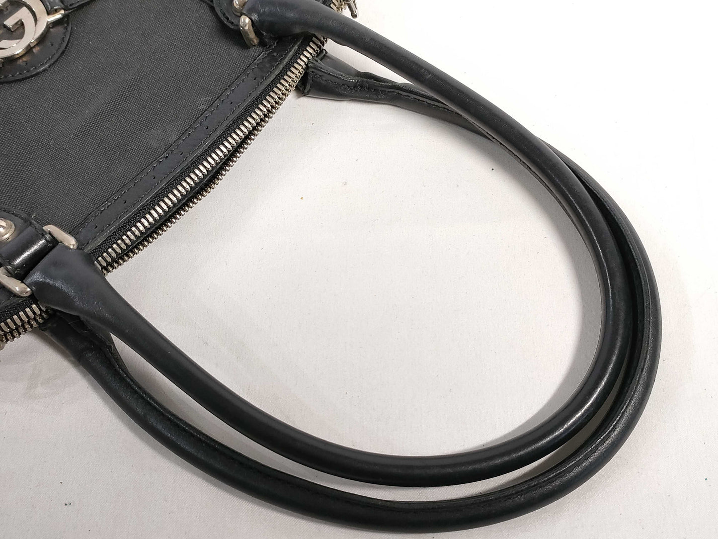GUCCI GUCCI Gucci Tote Bag Handbag Interlocking Black Tote Bag
