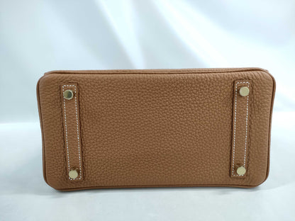 HERMES Birkin 25 Togo Gold K Stamped Handbag