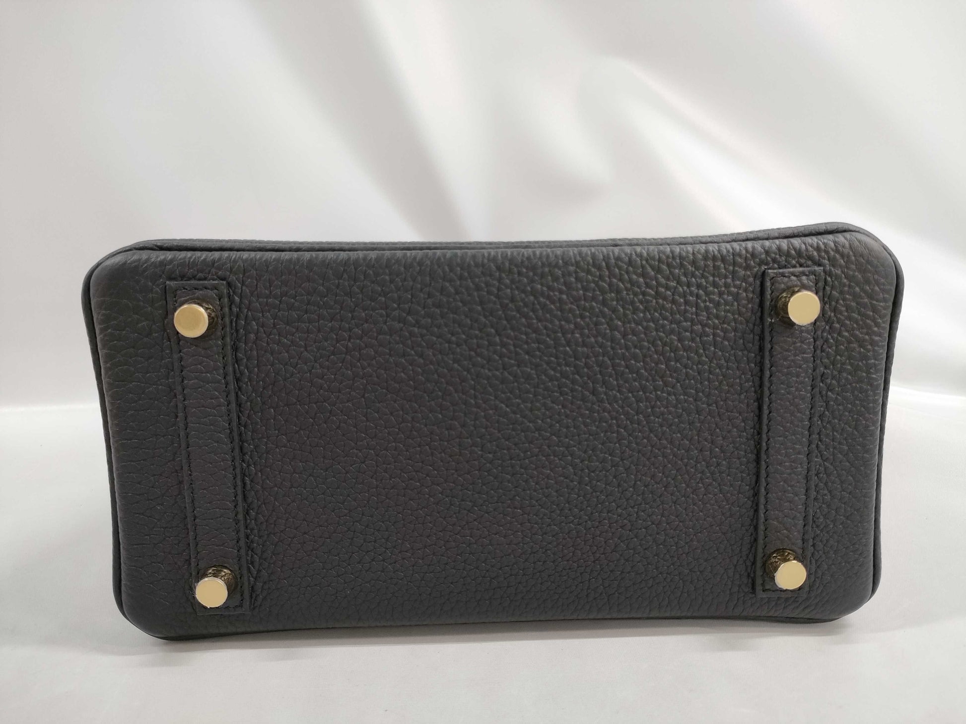 HERMES Birkin 25 Togo Black W Stamp Handbag