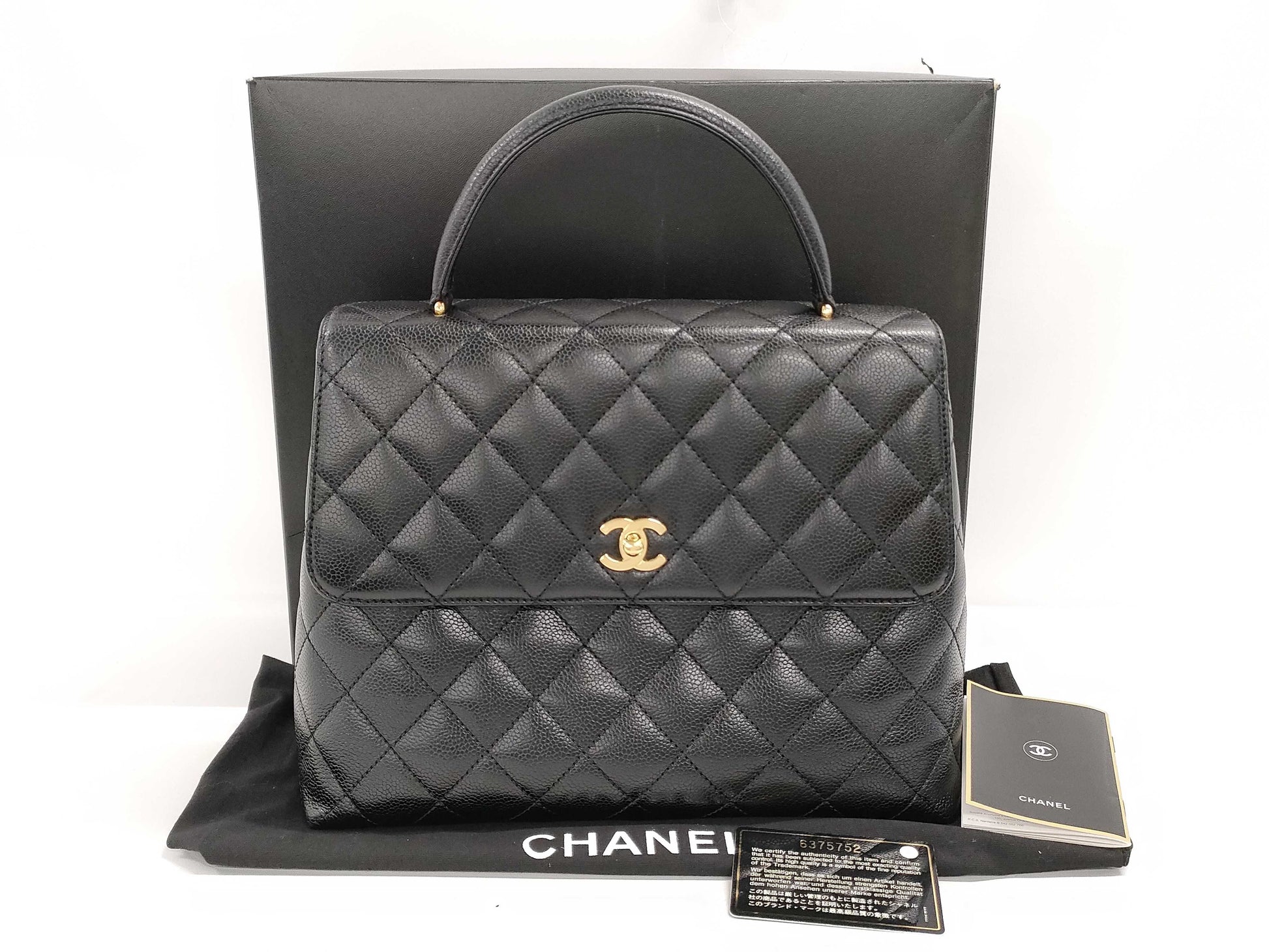 CHANEL Caviar Kelly-style Handbag, No. 6