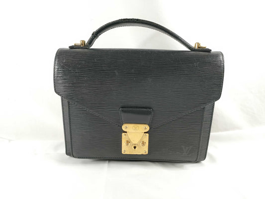 LOUIS VUITTON Epi Leather Louis Vuitton M52122 Monceau SR0021 Handbag Epi Leather Black Handbag