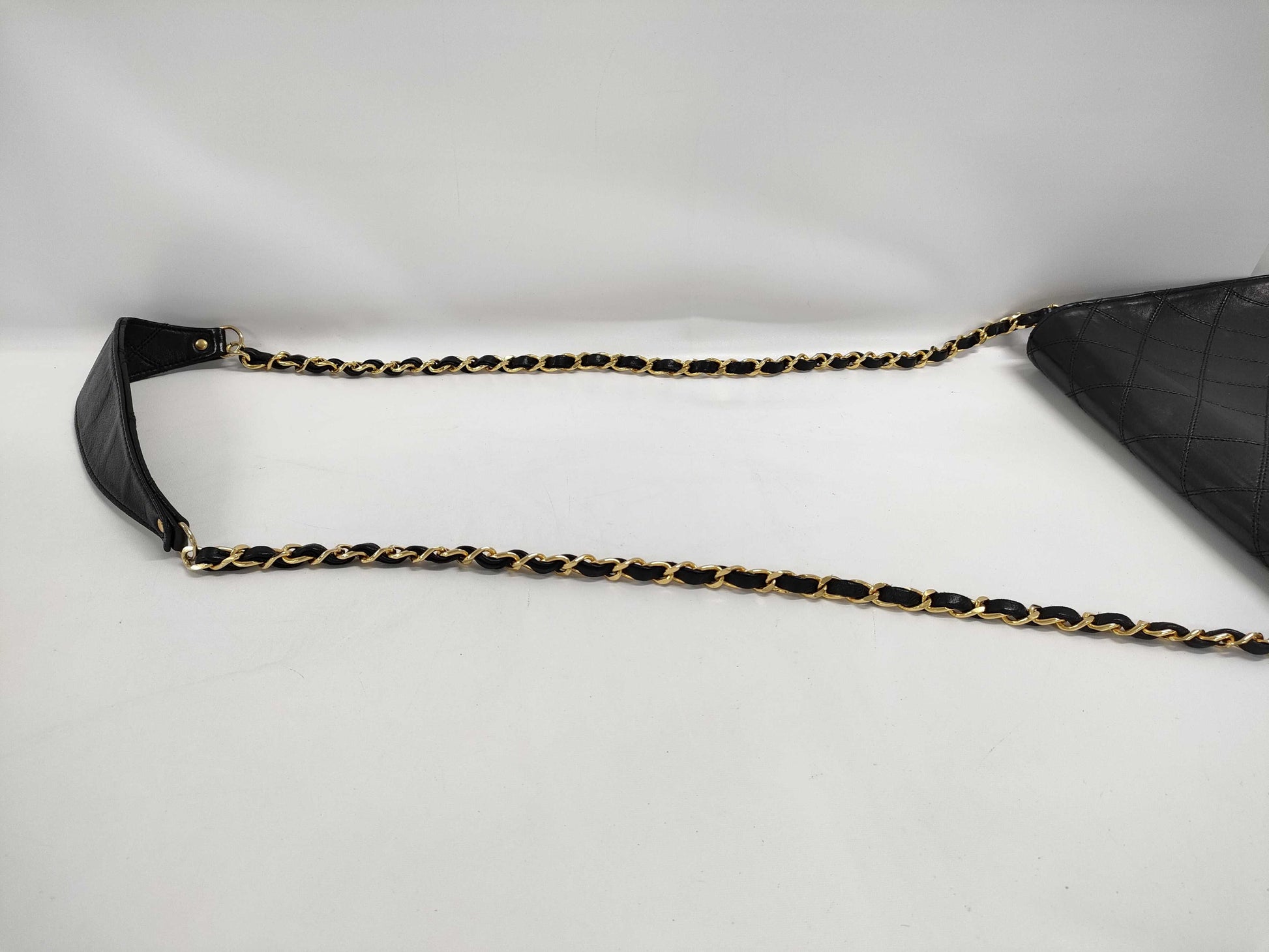 CHANEL Chain Shoulder Bag, Matelasse, Bicolor, Lambskin, Coco Mark, Turn Lock, Black, GD Hardware