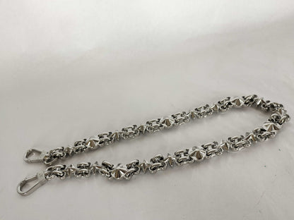 LOUIS VUITTON Louis Vuitton Dauphine Accessory Strap, Silver Stainless Steel with Silver Brass Hardware