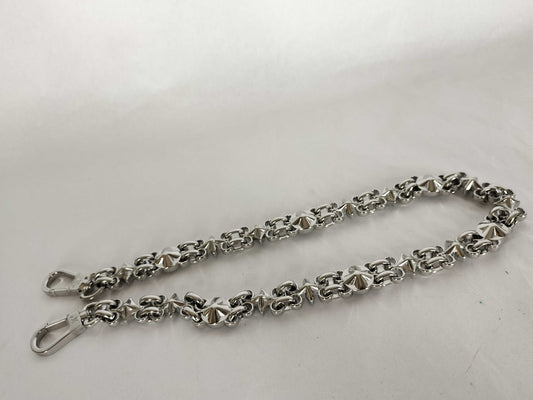 LOUIS VUITTON Louis Vuitton Dauphine Accessory Strap, Silver Stainless Steel with Silver Brass Hardware