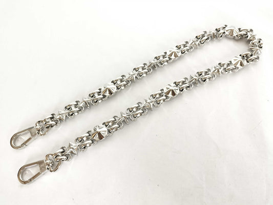 LOUIS VUITTON Louis Vuitton Dauphine Accessory Strap, Silver Stainless Steel with Silver Brass Hardware