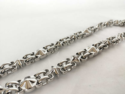 LOUIS VUITTON Louis Vuitton Dauphine Accessory Strap, Silver Stainless Steel with Silver Brass Hardware
