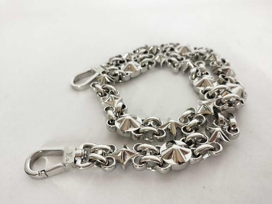 LOUIS VUITTON Dauphine Accessory Strap, Silver Stainless Steel with Silver Brass Hardware