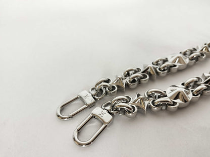 LOUIS VUITTON Louis Vuitton Dauphine Accessory Strap, Silver Stainless Steel with Silver Brass Hardware