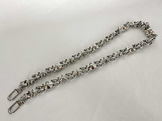 LOUIS VUITTON Louis Vuitton Dauphine Accessory Strap, Silver Stainless Steel with Silver Brass Hardware