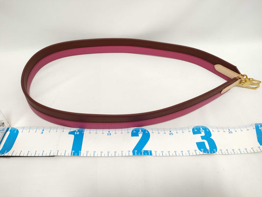 LOUIS VUITTON Signature Strap, Brown/Pink, Signature Canvas with Gold Hardware