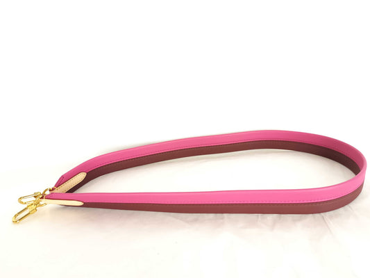 LOUIS VUITTON Signature Strap, Brown/Pink, Signature Canvas with Gold Hardware