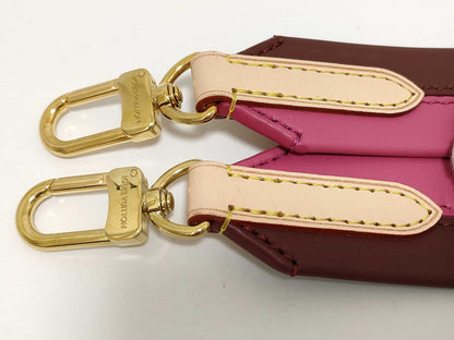 LOUIS VUITTON Signature Strap, Brown/Pink, Signature Canvas with Gold Hardware