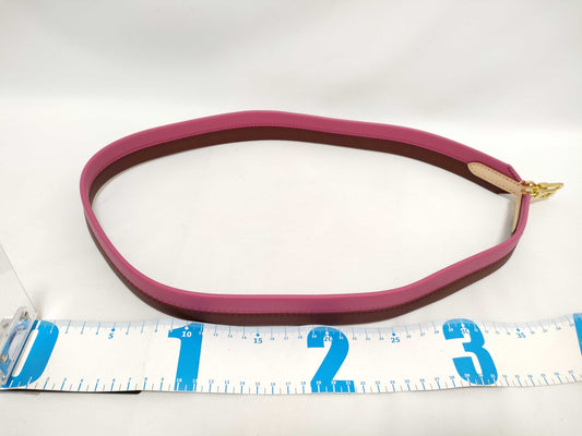 LOUIS VUITTON Signature Strap, Brown/Pink, Signature Canvas with Gold Hardware
