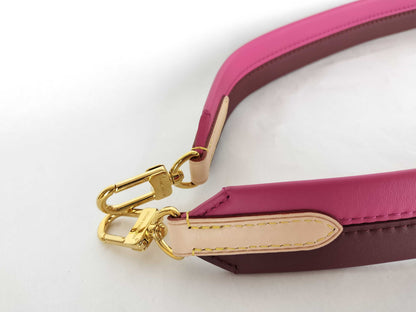 LOUIS VUITTON Signature Strap, Brown/Pink, Signature Canvas with Gold Hardware