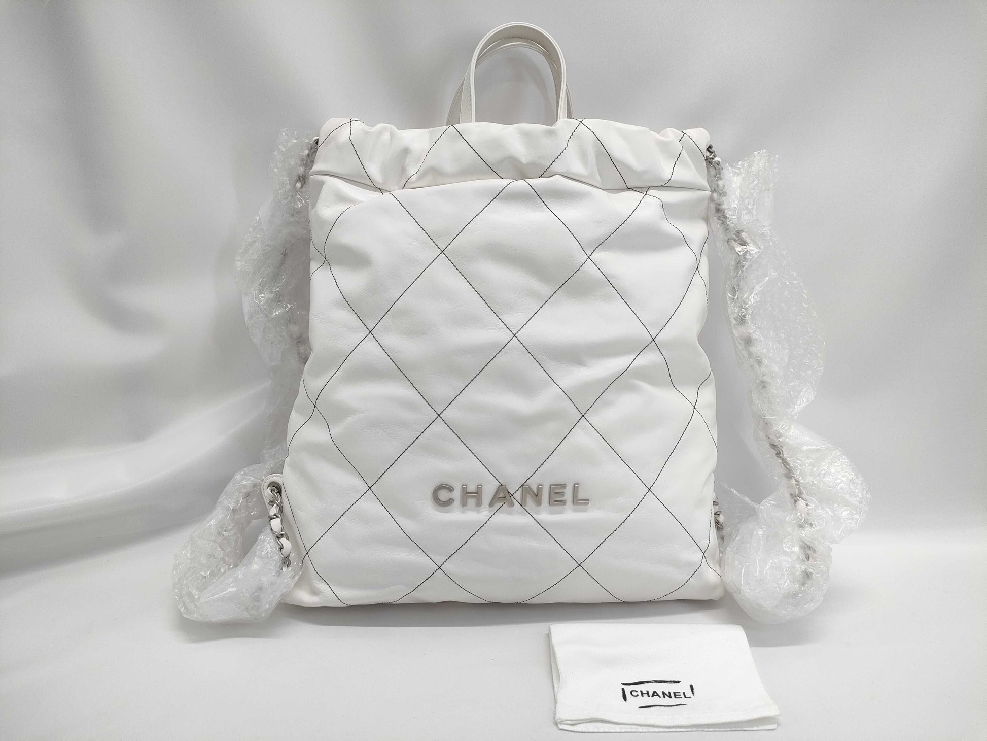 CHANEL Chanel 22 Backpack White Bag